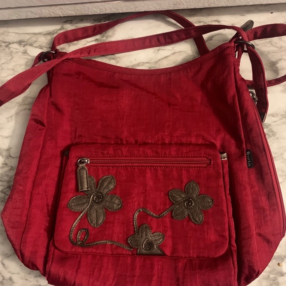 Cortile red backpack bag medium size - Picture 2 of 5